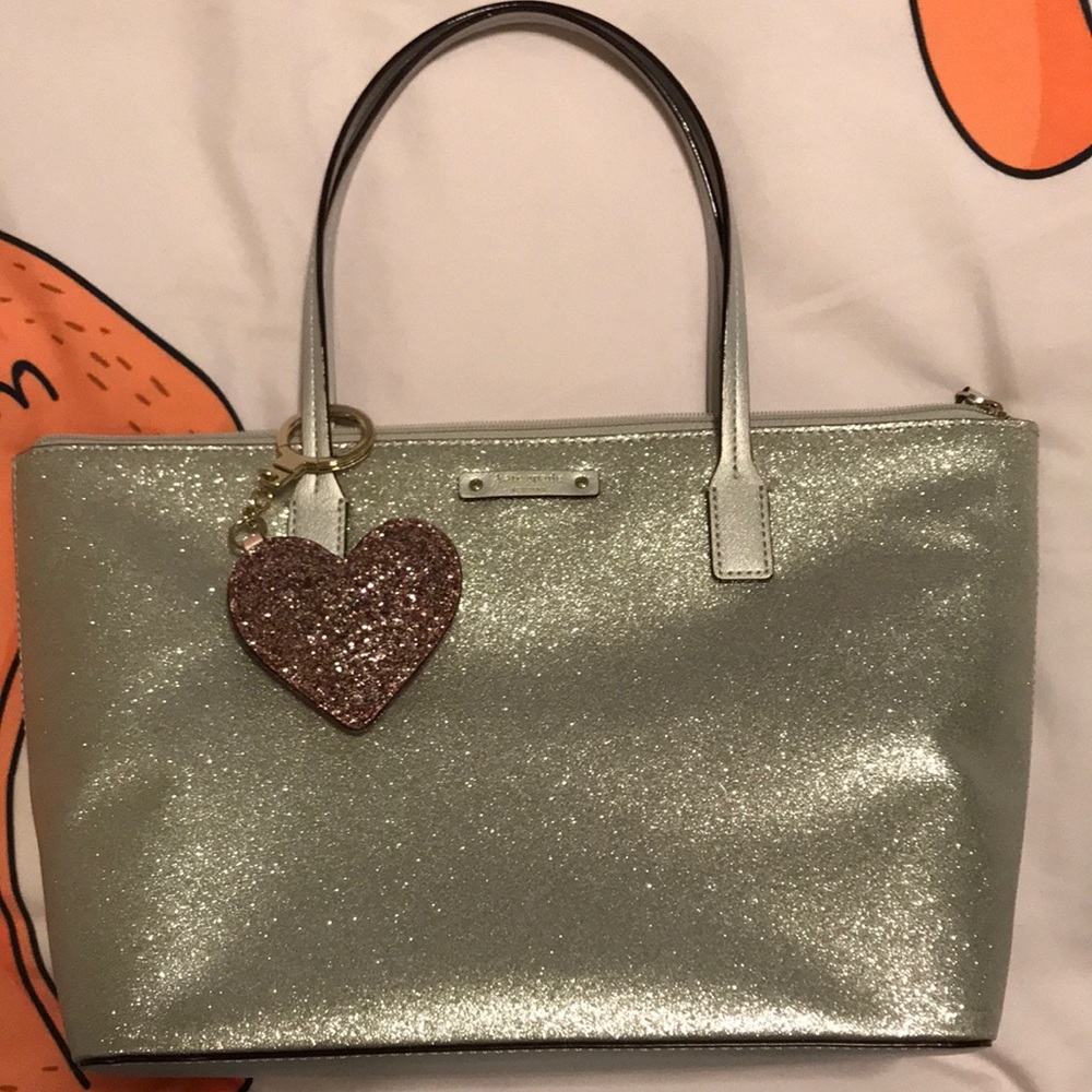 Kate Spade Glitter Tote with keychain